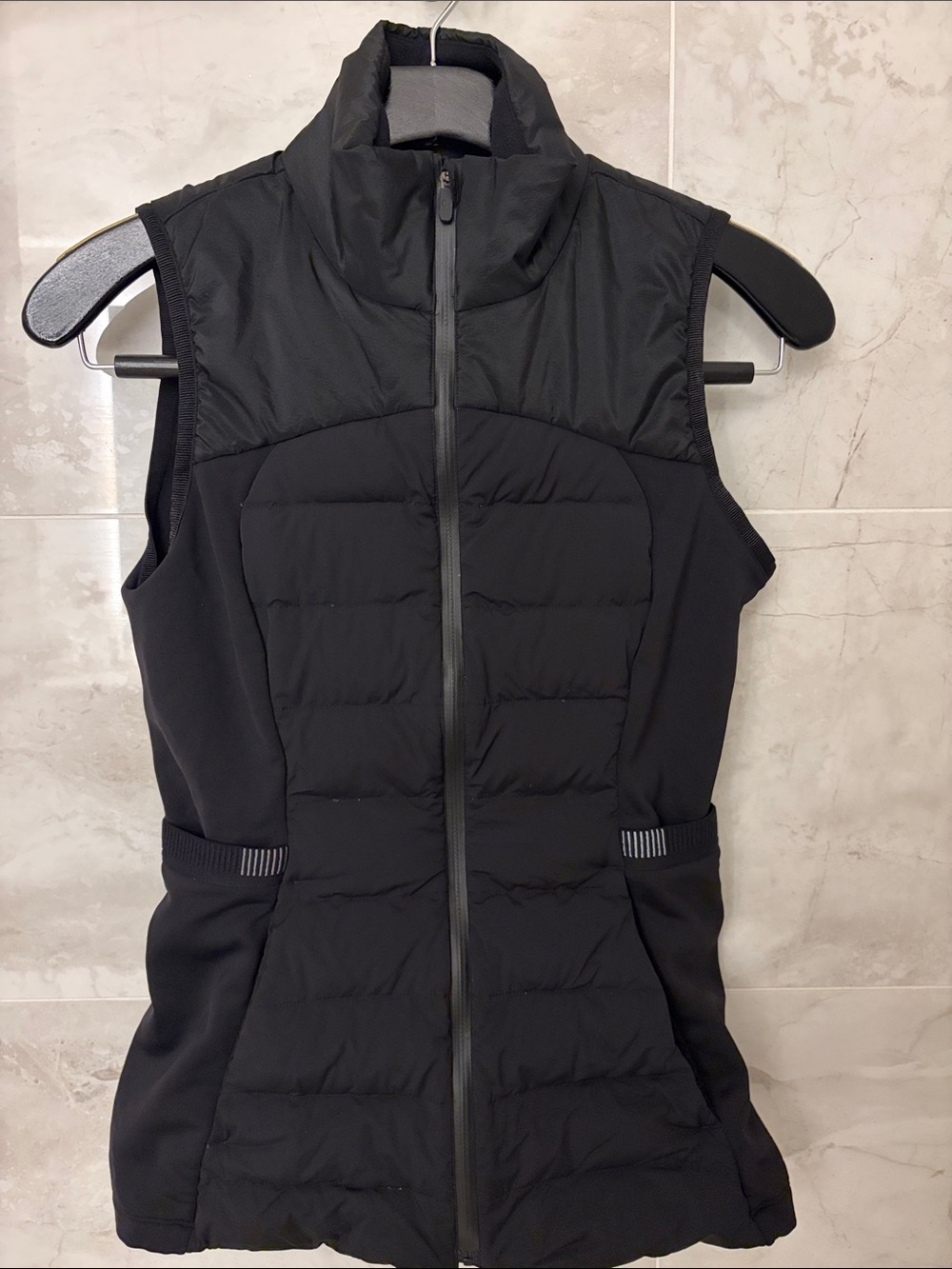 lululemon athletica Black Quilted Zip-Up Vest